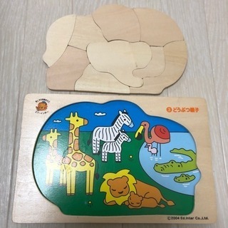 エドインター 木のパズル 知育玩具 どうぶつ親子の画像