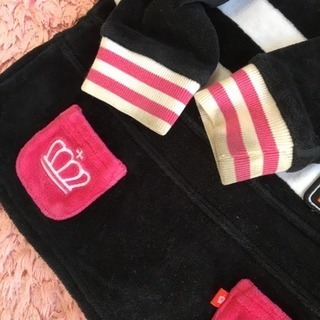 ベビードール☆フード付きパーカーワンピース90の画像