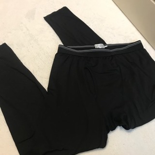 メンズ 2枚セット ヒートテックレギンスパンツ Lサイズ