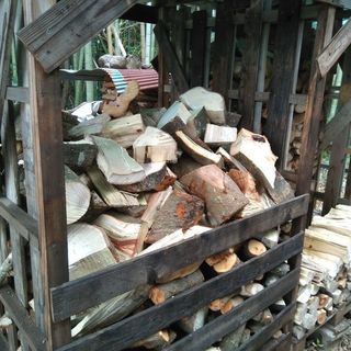 広葉樹ミックス切り落とし系薪！丸１年乾燥。茨城県潮来市。1kg35円。の画像