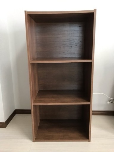 棚 収納 3段 アイリスオーヤマ 茶色 本棚