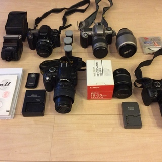 デジタル一眼レフ フィルム一眼レフ 中古 望遠レンズ フラッシュ...