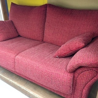 中古 2Pソファ 赤