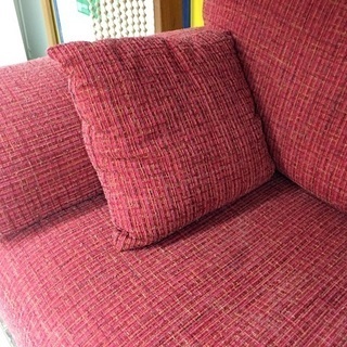 中古 2Pソファ 赤の画像