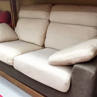 中古 2Pソファ ブラウン/ベージュ