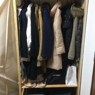 【美品】【無印良品】パイン製クローゼット 帆布カバー付き(1月までで処分予定)の画像