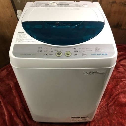 配送・設置無料❗️2011年製 4.5kg 洗濯機 SHARP ES-FG45K