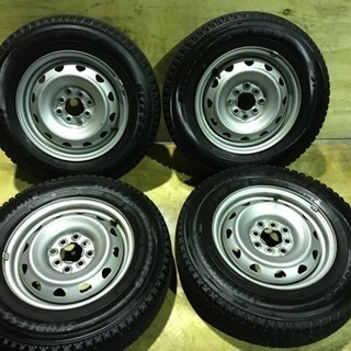 165R148PR バリ山スタッドレス ４穴マルチホイール4本セット