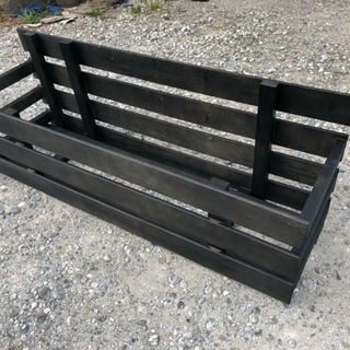 収納 トランクボックス 『 コンテナ 』木製 黒 軽自動車の画像