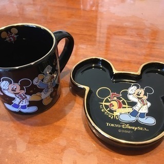 ディズニーシー5周年記念スーベニアプレート&カップ