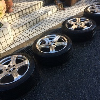 値下げ 17インチPCD100×5穴 メッキホイールタイヤ