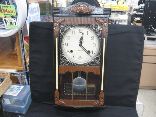 PayPay対応 栄計舎製 振り子式掛け時計/クロック 大正14年~昭和30年代製造品 補修あり ねじ回し欠品 EIKEISHA 札幌市西区西野