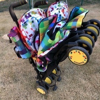 双子用 横型ベビーカー コサット  ツインの画像