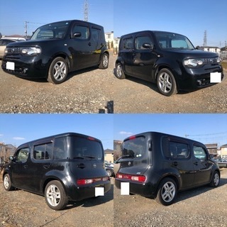 2019年1月27日売約済み☆ありがとうございました☆車検32年3月☆日産 キューブ☆人気色ブラック☆プッシュスタート☆ナビ☆ETC☆スマートキー☆パノラマルーフの画像