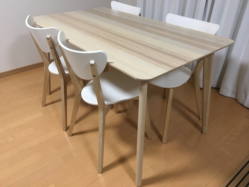 【取引先確定しました】IKEAのダイニングテーブル＋イス４脚
