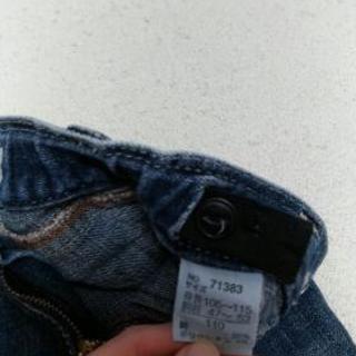 女児デニムパンツ110cmの画像