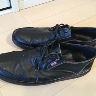 メンズシューズ 合皮 黒 27cm EDWINの画像