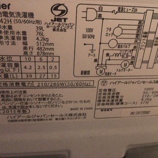 洗濯機 14日中限定 荻窪の画像