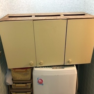 【あげます】 棚 ３枚扉 トイレ 風呂場 キッチン ＤＩＹ