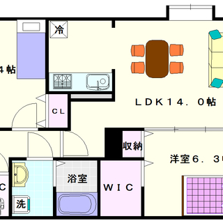 【なんばソラニワ】1号タイプ！2ＬＤＫタイプ！新婚さんにも人気で...