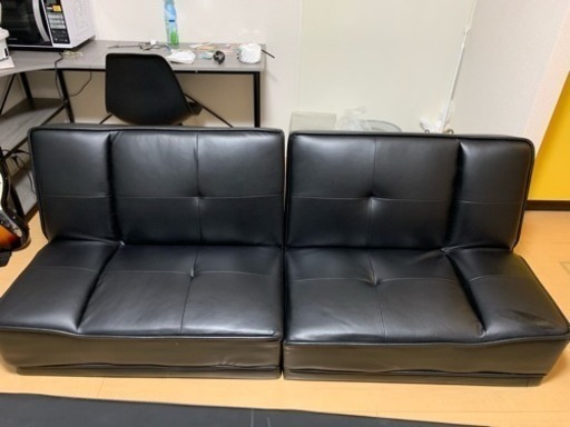 ソファベッド レザー