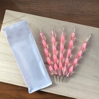 中古ネイル用品 ドット棒 5本セット