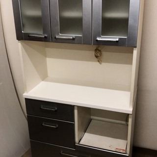 レンジボード　白×シルバー
