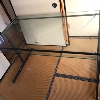 ガラステーブル PCテーブル