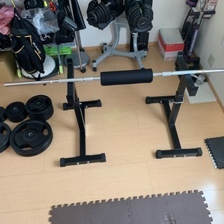 CSMダークキバットベルト組み立て式バーベル（スタンド付き）