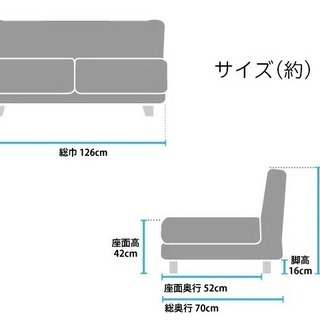 ニトリ　２人掛けソファの画像