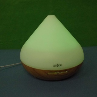 ANJOU アロマディフューザー　超音波式　癒しのアロマライト　ナチュラルブラウン　 JM2498)【取りに来られる方限定】の画像