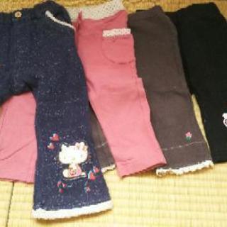 80～90 女児ズボン、レギンス他【古着】