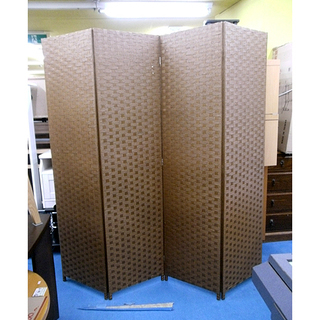 札幌 安い!【4連パーテーション】幅180cm ブラウン/茶色系...