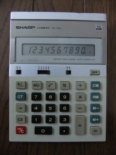 レア品！　SHARP計算機　COMPET　CS-1134　10DIGIT