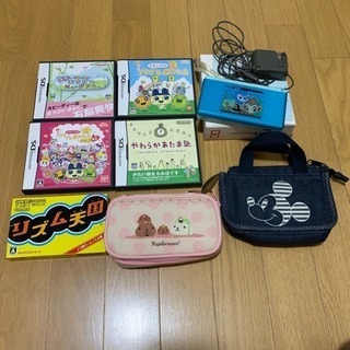 美品‼️ニンテンドーDSライト アイスブルー ソフト3本 ケース...