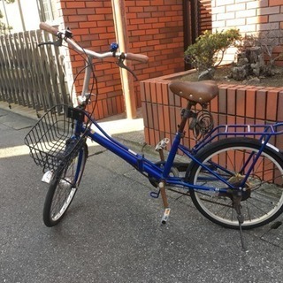 ☆引渡し決定☆ 折りたたみ自転車 青 直接引取は1,000円引き