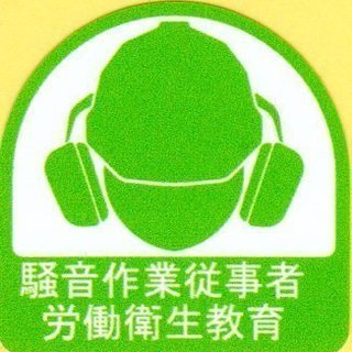 オリジナル　騒音作業従事者　ヘルメットステッカー　35×35ｍｍの画像