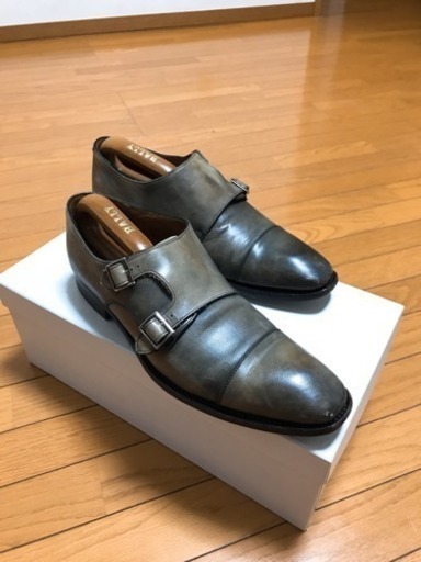 リーガル ダブルモンク 希少色 ビジネスシューズ
