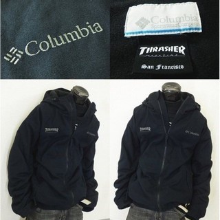 【Columbia×THRASHER】コラボ パーカー 黒 mens xl 値下げの画像