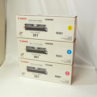 未使用 キャノン トナーカートリッジ 301 Y/C/M 3色3...