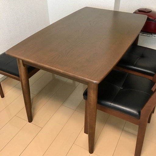 美品！3〜4人掛けダイニングセット ブラウン