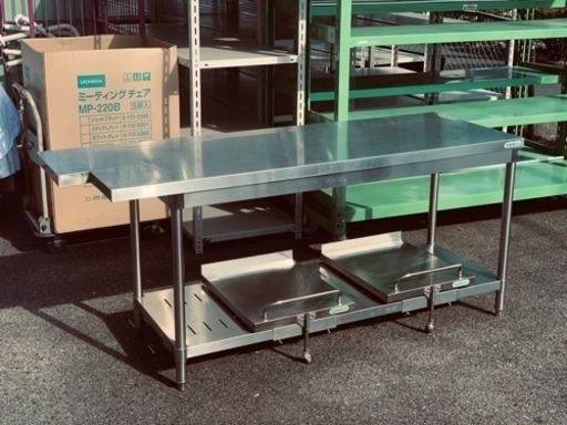 タニコー 炊飯台付 作業台 W1810×H790×D605 中古