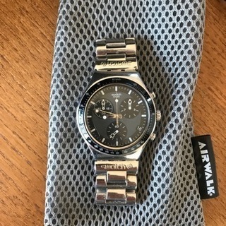 スウォッチ SWATCH IRONY クロノグラフ 文字盤ブラック