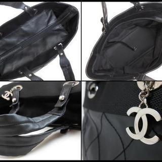 CHANEL シャネル パリビアリッツ トートMM 黒 トートバッグ
