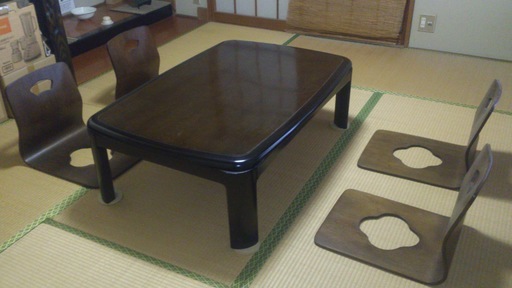【商談中】【和室・旅館】木製 座椅子4脚＊テーブル、座布団等は対象外