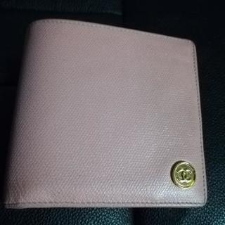 正規品シリアルナンバー有り　CHANELシャネル二つ折り財布ピンク
