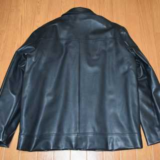 【身幅：５６cm】黒 シングル レザージャケット xl【GARAM DEBUTANT】 の画像