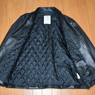 【身幅：５６cm】黒 シングル レザージャケット xl【GARAM DEBUTANT】 の画像