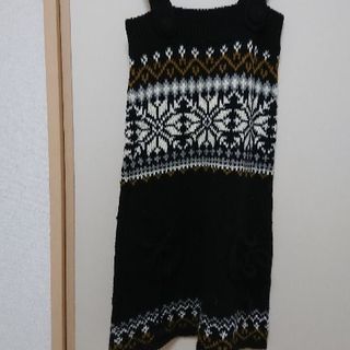 雪柄ワンピース
