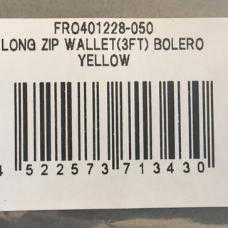 送料無料！【新品】ファーロ LONG ZIP WALLET BOLERO イエローの画像
